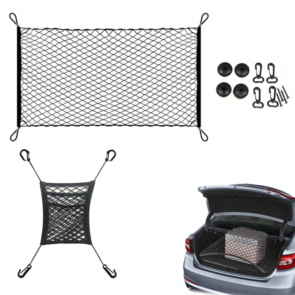 Yushi Car Storage Net,1Pcs Cargo Boot Netting Storage,1 Pcs 3 Layer Bag,For Collecting Debris Bottles Groceries On The Back Seat,Luggage,Suv,Truck,Va 89326664