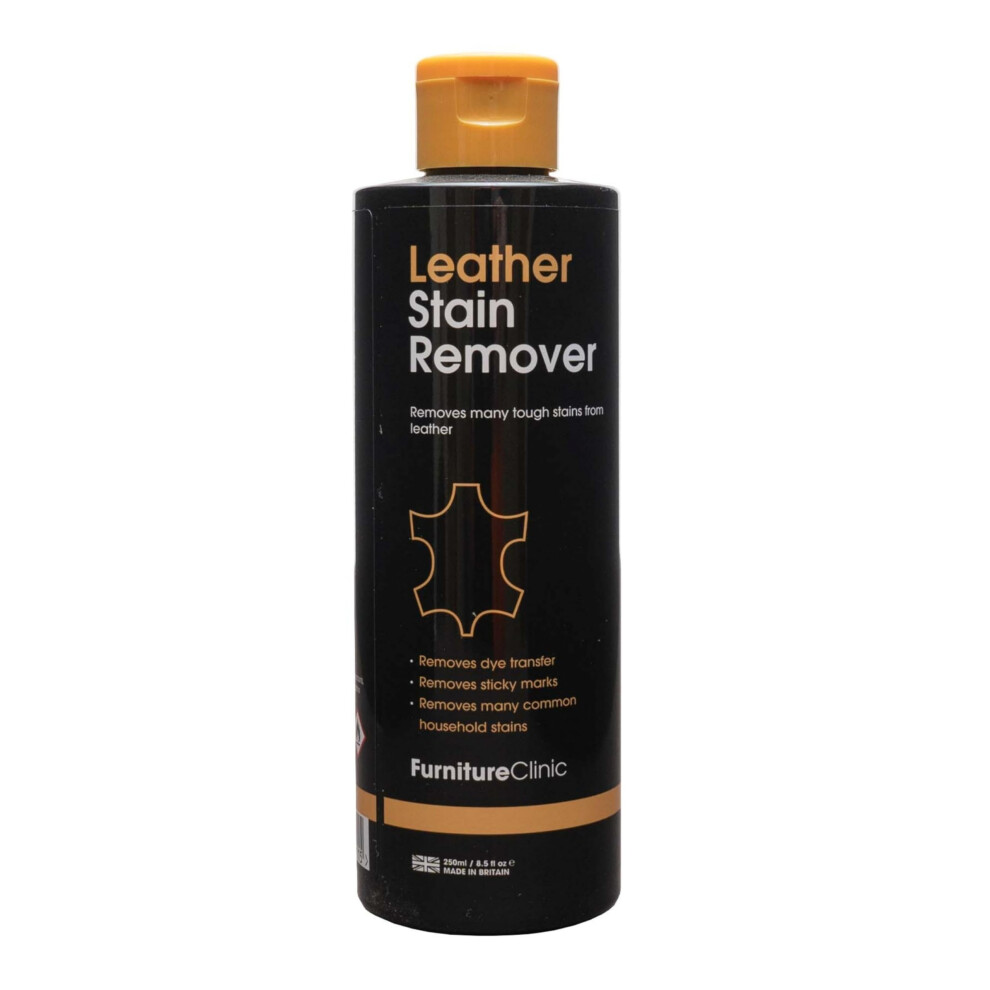 Furniture Clinic Leather Stain Remover 250Ml - Helps To Remove Stubborn Stains Such As Dye Transfer, Paint & Food Spills From Leather Sofas, Chairs, 13006716