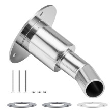 VEVOR Thru Hull Exhaust Skin Fitting, 0.94 inch Diesel Heater Exhaust Skin Fitting, Elbow Hull Exhausts Pipe Socket Replacement with Screws, Nuts & G