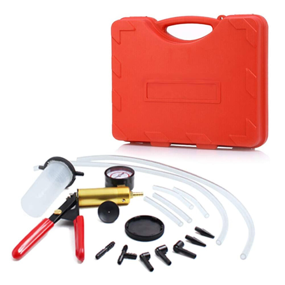 Awsuc Brake Bleeding Kit, Hand Held Vacuum Pump Pressure Tester With Durable Gauge, Brake Fluid Bleeder Kit For Car Motorcycle Diagnosis 91104816