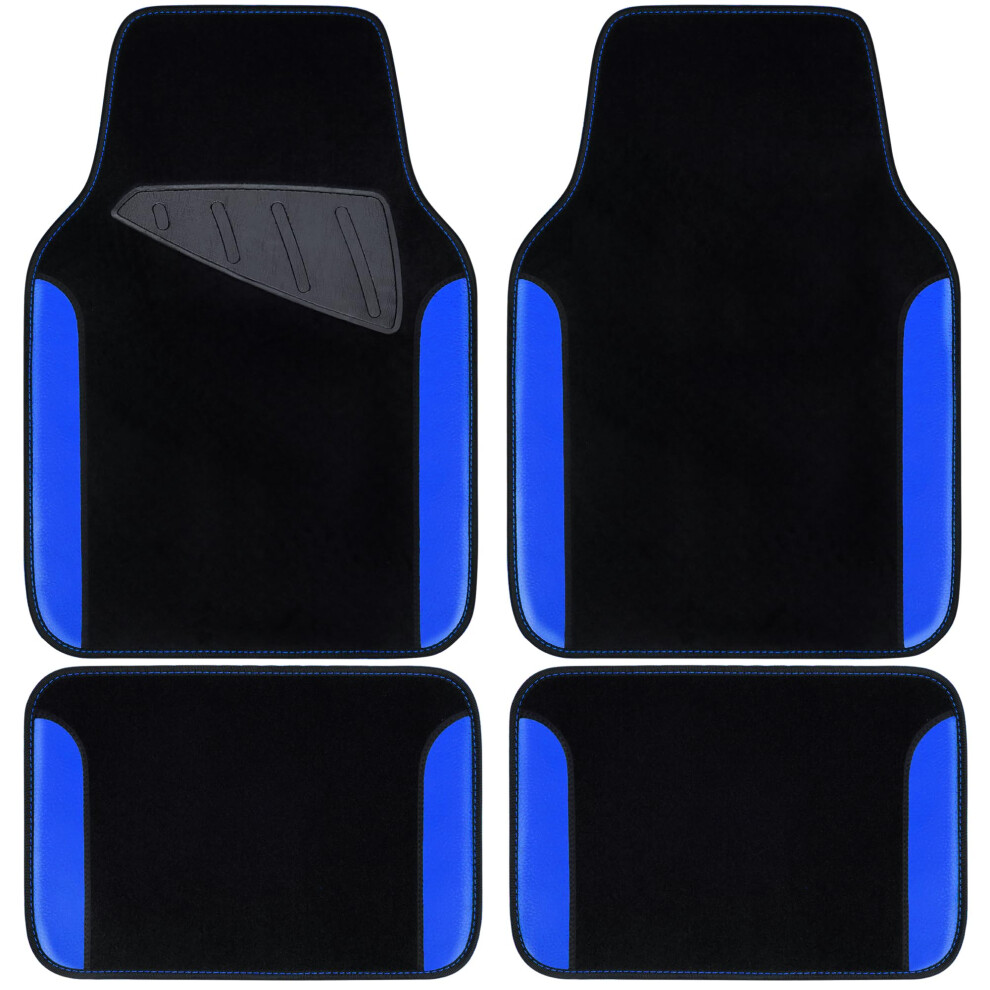Car Pass Waterproof Universal Fit Car Floor Mats, Anti-Slip Nibbed Backing Carpet Mats For Suv, Vans, Sedans, Trucks, Automotive Set Of 4Pcs Car Carp 56092028