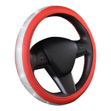 TOYOUN Bling Steering Wheel Cover for Women, PU Leather Car Steering Covers with Sparkling Crystal Rhinestones Universal Fit Wheel Glitter Car Access