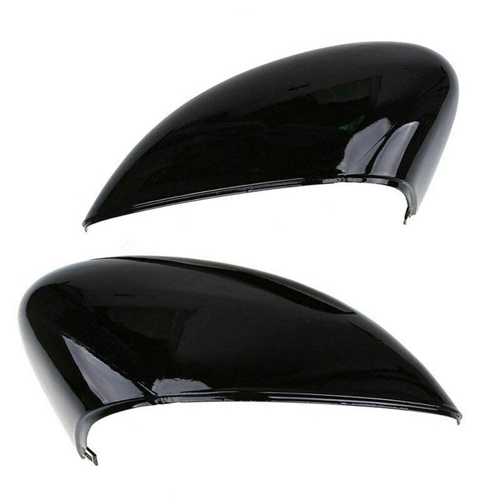 Gloss Wing Mirror Cover Cap Replacement For Ford Fiesta Mk7 2008-2017, Wing Mirror Covers Car Rear View Mirror Cap 1 Pair Black 31042123
