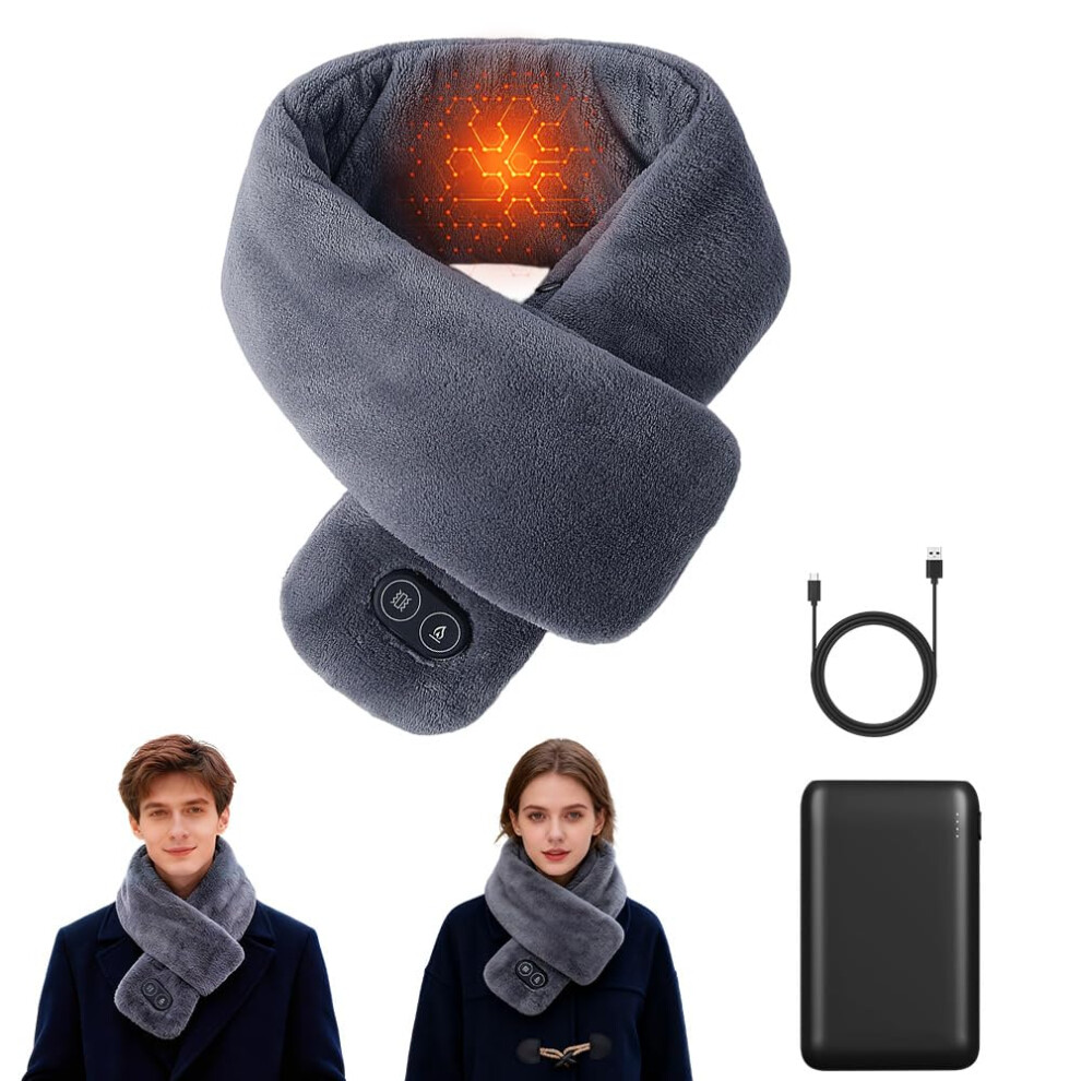 Heated Neck Scarf With 5000Mah Power Bank, Rechargeable Heated Shawl Neck Warmer, Usb Heating Neck Warmer, Neck Pain Relief, Heated Neck Wraps For Wo 11329930