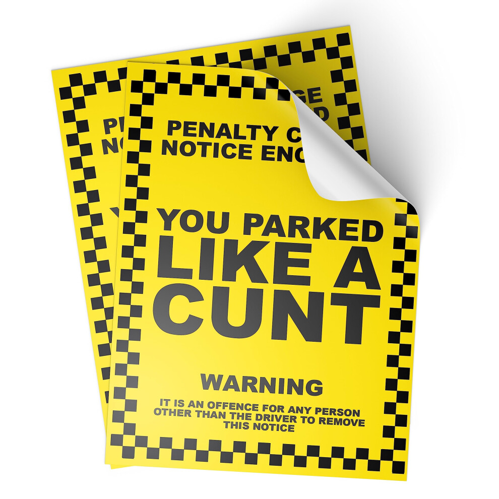 Panda Loco 5 X Parking Offensive Stickers | Cunt, Twat, Idiot, A6 Novelty Joke Prank Funny Ticket Pnc (Cunt) 83204074