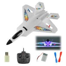 Fjernstyret fly til børn, smart gyroskop automatisk stabiliseringssystem fjernstyrede fly med LED-lys til natflyvning, let at bruge