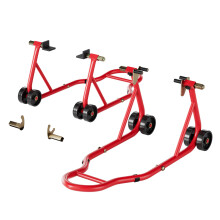 SPECSTAR Motorcycle Front and Rear Paddock Lift Stand Set 400kg Capacity with Adjustable U & L Fork Swingarm Spool for Motorbike Garage Repair Use