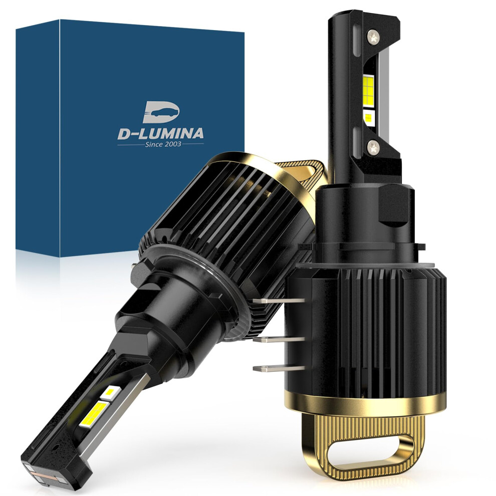 D-Lumina H15 Led Headlight Bulb Canbus Error Free 130W 26000Lm 6500K Super Bright, Auto Car Lamp Lights Led Headlights Conversion Kit With Cooling Fa 69219610