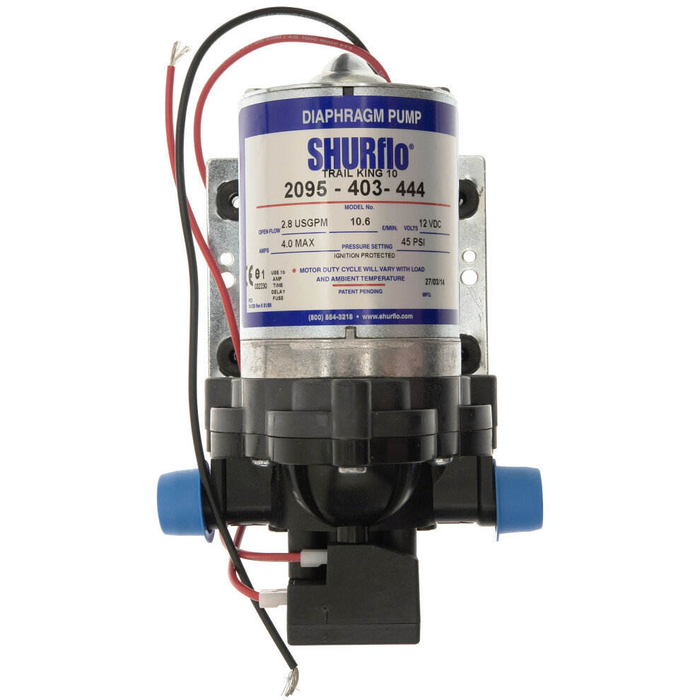 Shurflo Trail King 10 Water Pump - 12 V/45 Psi Silver 83144691