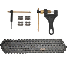 Trkimal Motorcycle 420 Standard Roller Chain 132 Link + Chain Breaker for 50cc 70cc 90cc 110cc 125cc Dirt Pit Bike ATV Quad Go Kart Scooter Mini Bike