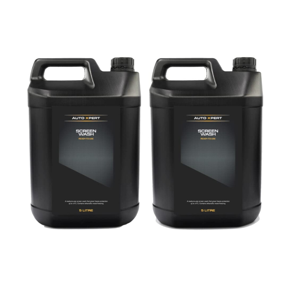 Auto Xpert | Screen Wash | 5L (2 Pack) | Ready-To-Use Screenwash | Effective Up To -5 Degrees | Low Smear Formula Perfect As Winter Screenwash 49292527