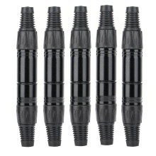 Mini connettore XLR a 3 pin, nero, cavi privi di ossigeno puro, design compatto con robusto guscio pressofuso, costruzione del cavo resistente,