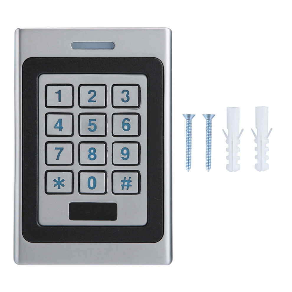 Password Door Keypad Standalone Access Controller Weatherproof Zinc Alloy Metal Case Support Users With Id Keyfobs Backlight Keypad Garage Door 9009791451290