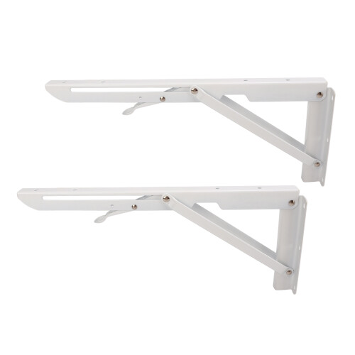 Heavy Duty Metal Shelf Brackets Folding Table Support Bracket Sturdy And Smooth Surface Easy To Install Space Saving Design Triangular Structure Wall 1