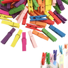 Vibrant Colorful Clothespins, Multi-Purpose Usage, Robust And Solides, For Photos Paper Lightweight Wire, Strong Grip Clothespins Resistant To