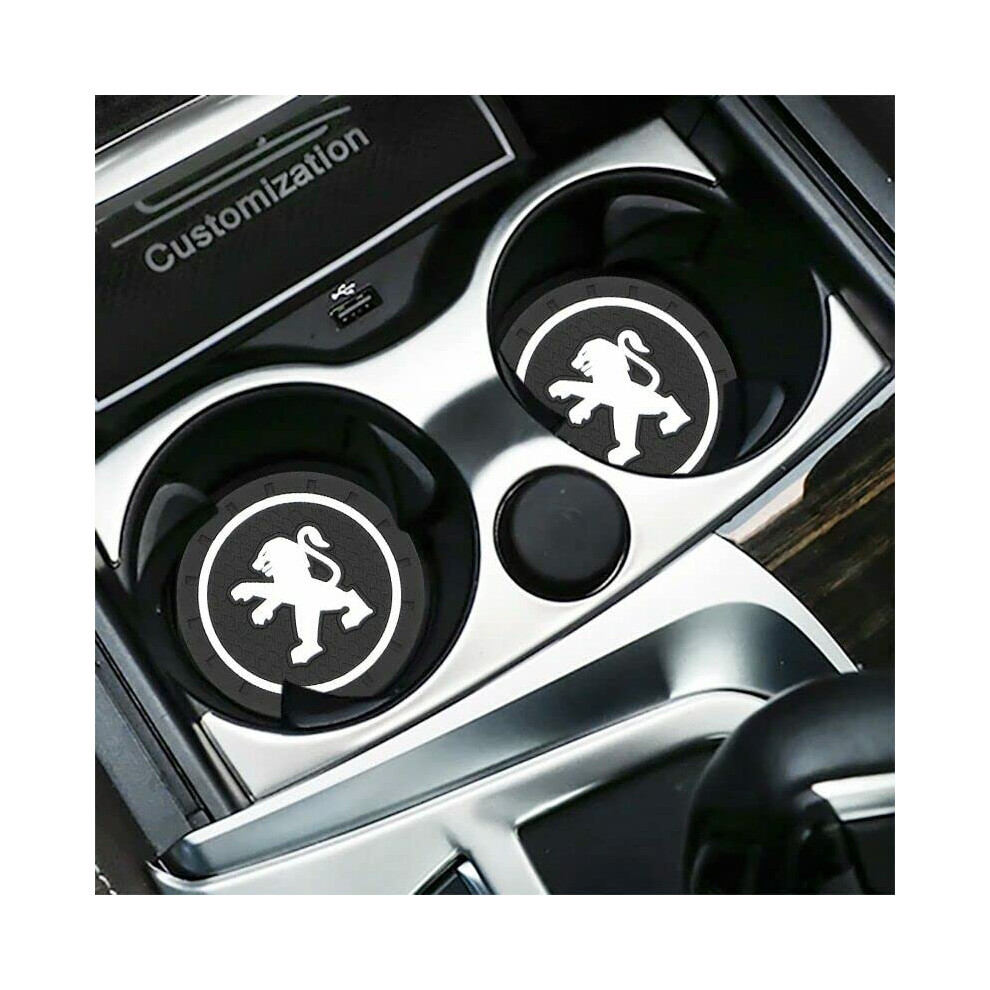 Car Cup Holder Coasters Silicone Anti Slip Coaster Insert Cup Mat Accessories For Peugeot Cars 2 Pieces 94830125