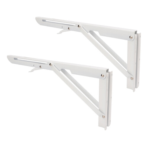 Heavy Duty Metal Shelf Brackets Folding Table Support Bracket Sturdy And Smooth Surface Easy To Install Space Saving Design Triangular Structure Wall 2
