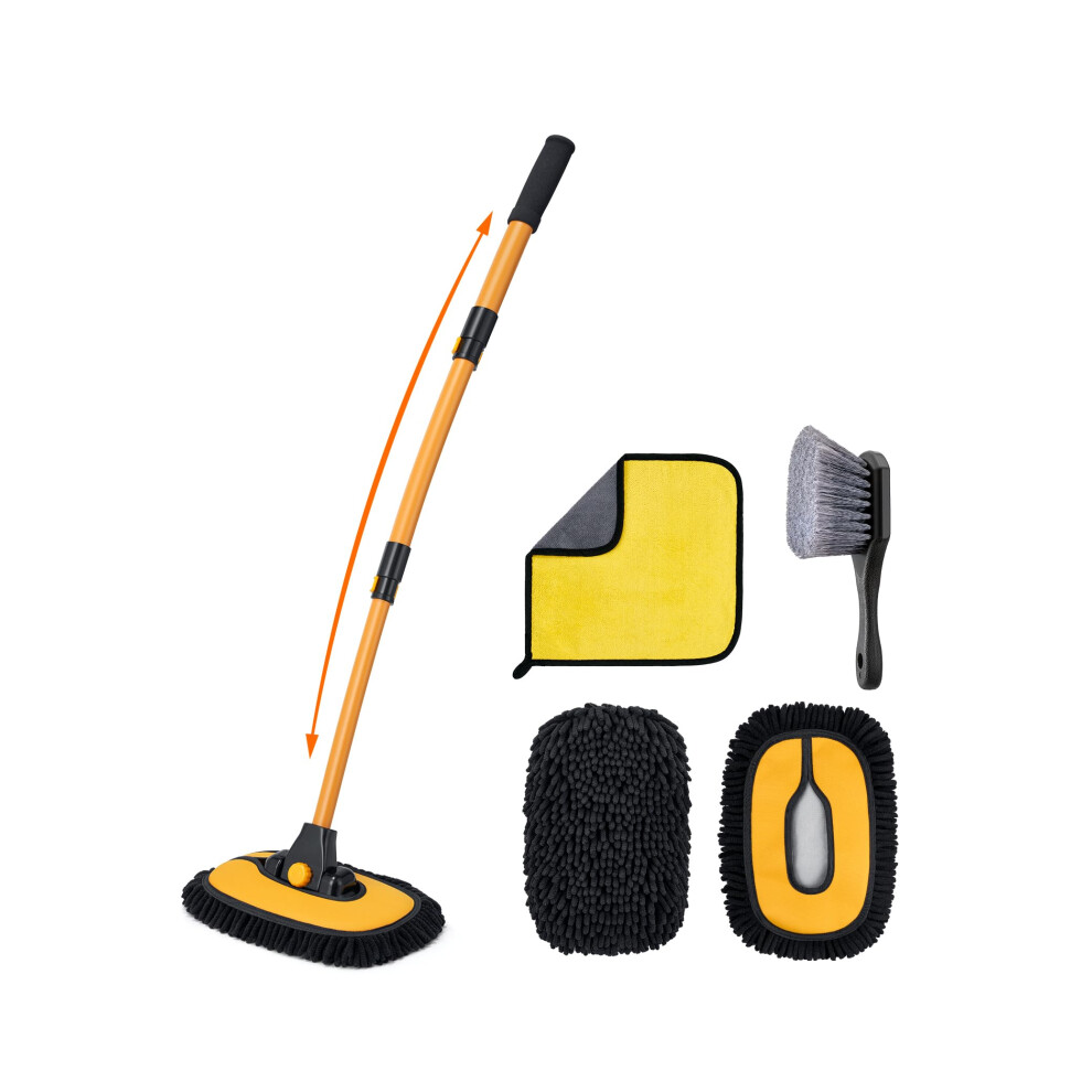 Astroai 15 Curve Car Wash Brush,Telescopic Car Cleaning Brush, Microfibre Car Wash Brush Mop, Car Wash Kit For Cars Rv Suv Truck 75574307
