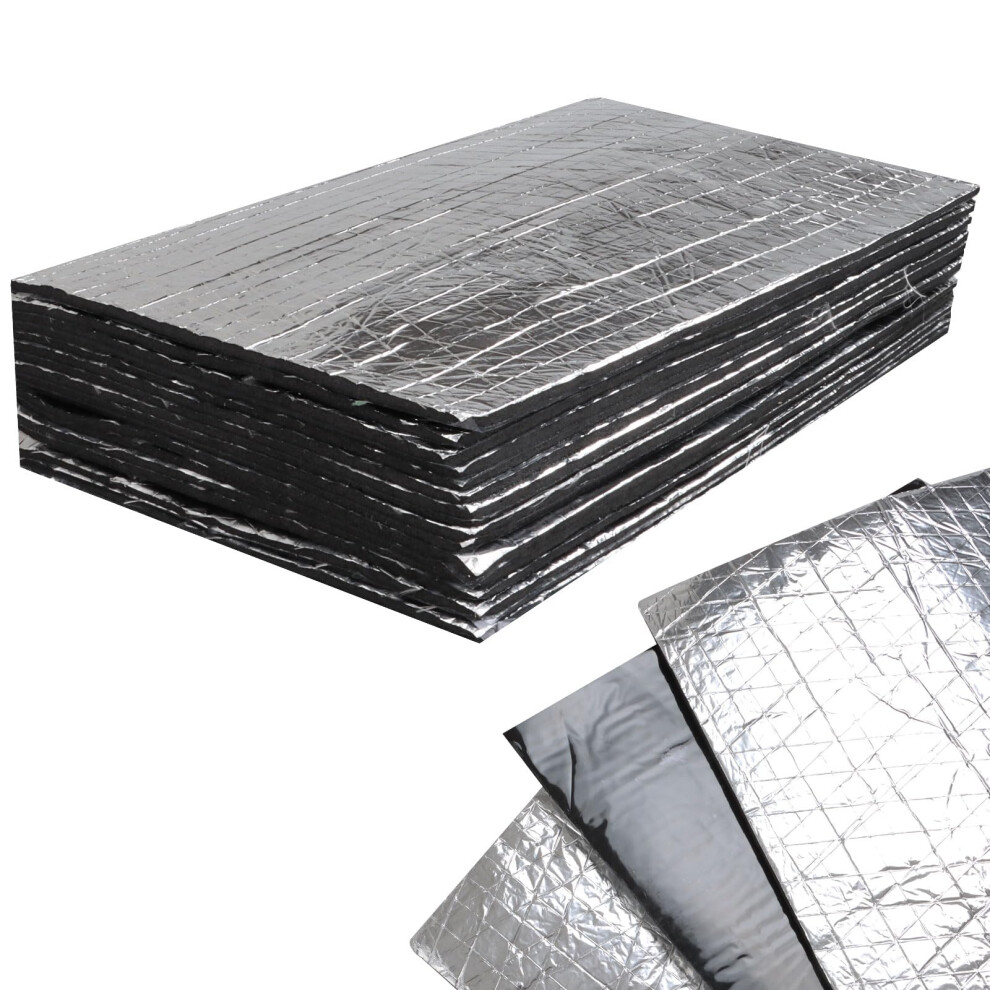 Younthye 20Pcs Car Sound Deadening Mat, 25Cm X 40Cm X 5Mm Thick Self Adhesive Sound Deadening Sheets Foil Insulation Sheet For Automotive Noise And H 73835943