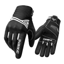 INBIKE Motorcycle Gloves Mens Waterproof Winter Motorbike Warm Motor Bike Riding for Men Thermal Biking Protection Hard Knuckle Black White L