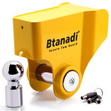 Btanadi Trailer Hitch Lock with Forged Steel Security Ball, for Knott Avonride 50mm Coupling Heads (575003/575004/575005/575008), Heavy Duty Hardened