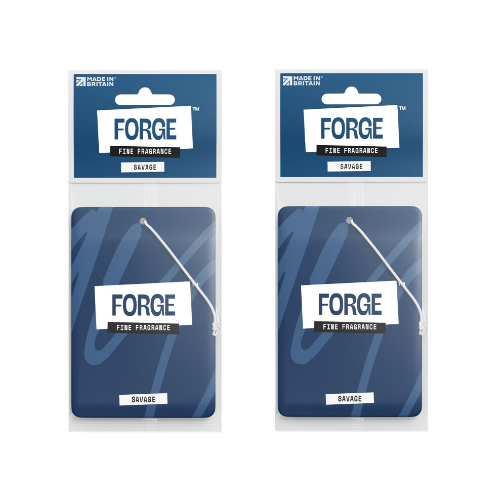 Forge Men's Sauvage Car Air Freshener For - Luxury Savage Perfume - Long Lasting Scent Accessories And Smelly Odour Eliminator - Fresh Smell And Scents, Hang