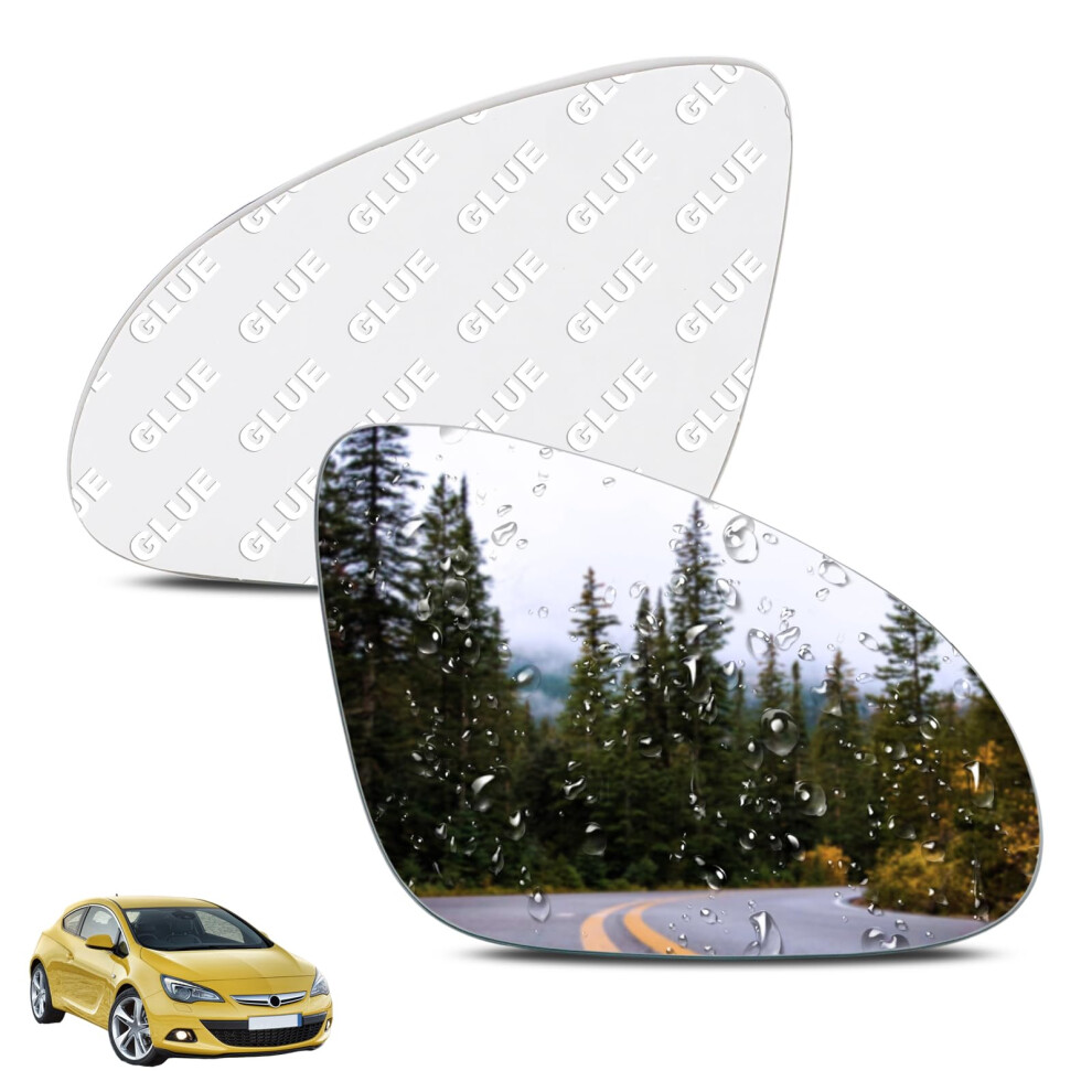 Autoxbert Wing Mirror Glass Right Side Convex Fit For Vauxhall Astra J 2009 2010 2011 2012 2013 2014 2015 2016 Driver Side Stick-On Mirror 77714886