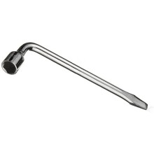 Zeromall 17mm Car Spare Tire Wrench, L-type Hexagon Slotted End Socket Repair Tool Car Spare Tire Lug Wrench for Jack