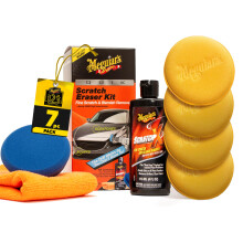 Meguiar's Quik Scratch Eraser Kit, Car Scratch Remover That Removes Blemishes, Includes Meguiar's ScratchX, Drill-Mounted Pad, Microfiber Towel