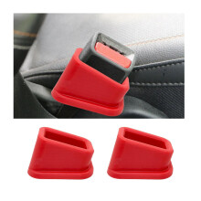 2 PCS Car Seat Belt Buckle Holder, Silicone Auto Seatbelt Buckle Booster, Easy Access Seat Belt Buckle Guard Cover for Kids, Universal Safety Seat Ac