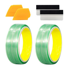XdealCozyxc 2 Pcs 5M Knifeless Tape for Vinyl Wrap with 4 Scratch-Free Film Tool Scrapers for Car Stickers & Paint Protective Film