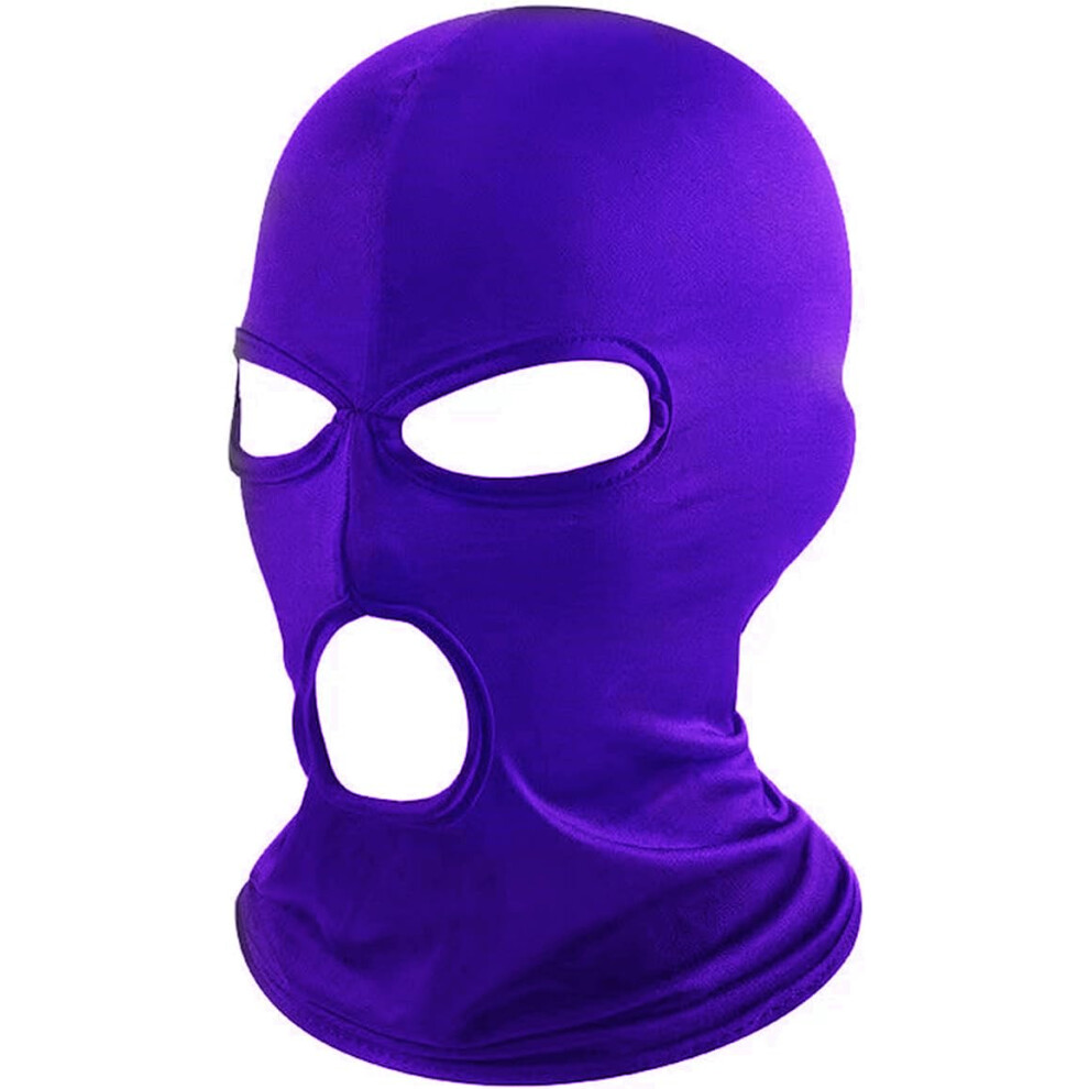 Wysummer Balaclava Face Mask, Women Men Thin Three Holes Full Face Mask For Motorcycle Bike Hunting Cycling Cap Ski (Purple) Purple 41978740