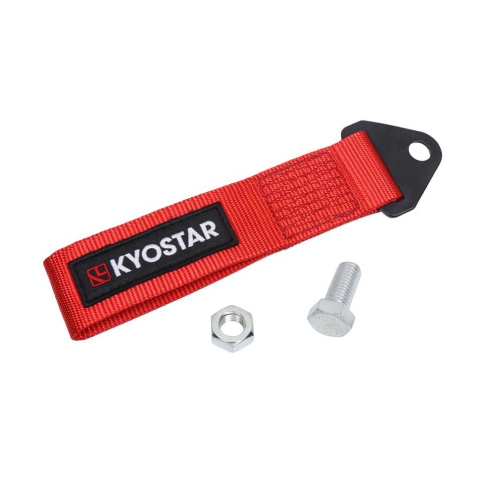 Kyostar Universal Racing Tow Strap For Front Or Rear Bumper Towing Hooks, High Strength Tow Straps, Upgrade Version (Red) Red 90162572