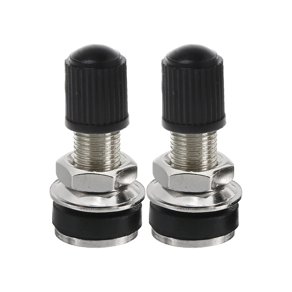 2 Pcs Tyre Valve Metal Valve Stems With Dust Caps Tubeless Copper Rim Valves With Rubber Plug Universal Schrader Valve Kit For Wheel Motorcycle Bicyc 12783243