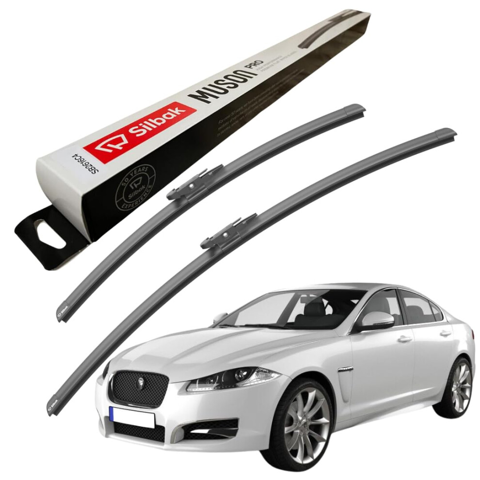 Silbak Windscreen Wipers, Fits For Jaguar Xf (03/2008-10/2015) Front Wiper Blades, 600Mm/450Mm 84888839