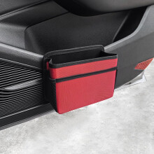 Qirc Car Side Door Trash Can, Foldable Auto Garbage Bin, Car Front Back Seat Storage Container, Mini Portable Vehicle Interior Hanging Dustbin, Unive