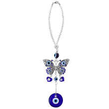 Cobee Evil Eye Car Hanging Ornament - Blue Eye Charm for Car Protection & Blessing (Butterfly)