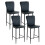 (BLACK-PU, 4pcs) Bar Stools Counter Chairs Kitchen Island Dining Room 1