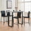 (BLACK-PU, 4pcs) Bar Stools Counter Chairs Kitchen Island Dining Room 2