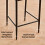 (BLACK-PU, 4pcs) Bar Stools Counter Chairs Kitchen Island Dining Room 6
