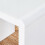 (WHITE) Nested Coffee Table Set of 3, Stackable Side Tables 4