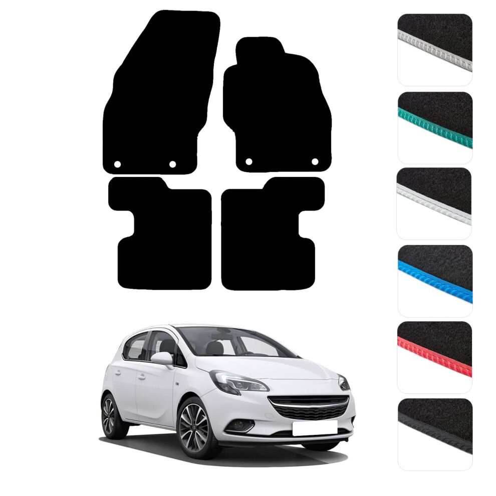 Gcm - Car Floor Mats For Vauxhall Corsa E 2014-2020 Full Coverage Floor Protection - Anti Slip & Fit Car Mat With Clips Easy To Clean Car Carpet For 36762781