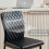 (BLACK-PU, 4pcs) Bar Stools Counter Chairs Kitchen Island Dining Room 4