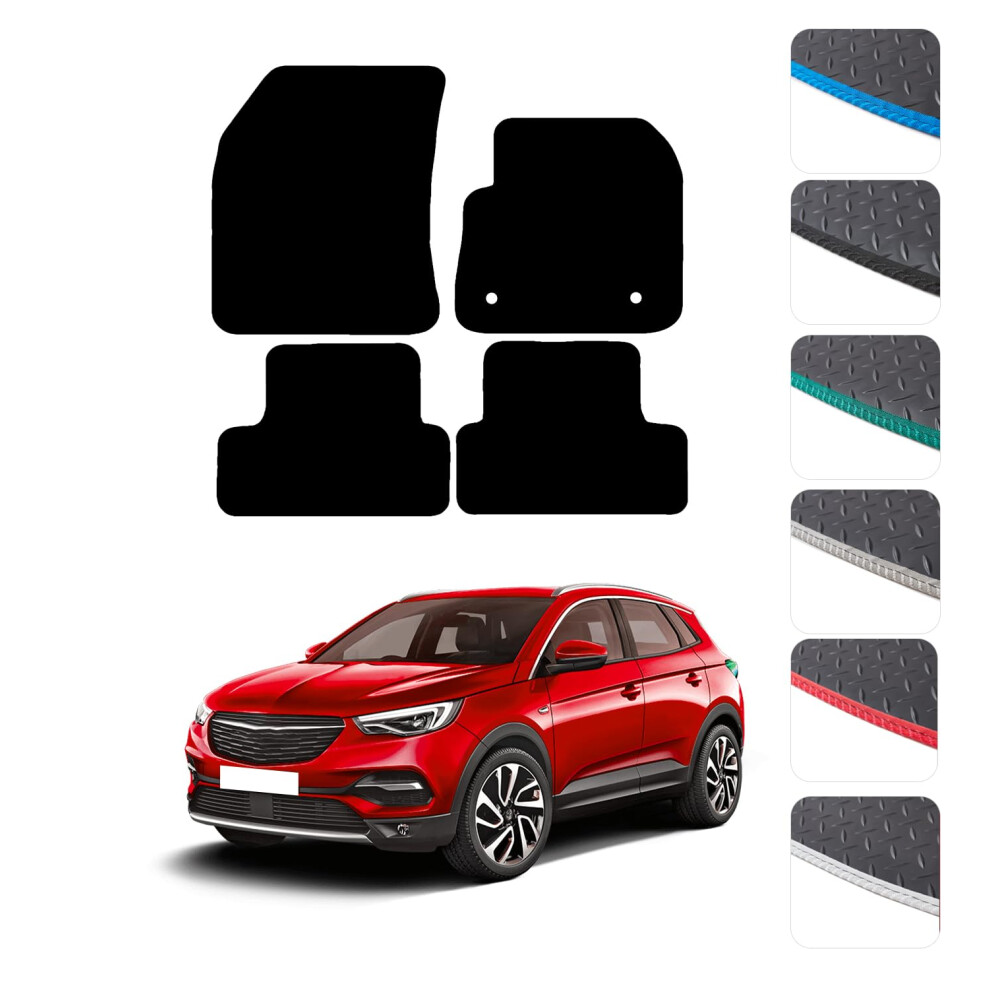 Gcm - Car Floor Mats For Vauxhall Grandland X 2017 To Present Full Coverage Floor Protection - Anti Slip & Fit Rubber Car Mats With Clips Easy To Cle 31937443