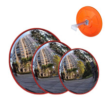 60cm/24" Convex Traffic Mirror - 130 Wide Angle Safety Mirror for Blind Spots, Driveway, Garage & Warehouse - Outdoor Security Mirror with Adjustabl