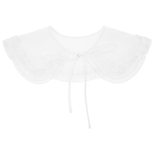 3Pcs Girls White Detachable Fake Collar Half Blouse Lotus Leaf Design