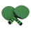 2Pcs Plastic Pingpong Paddle Set Green for Beginner Practice and Play 1