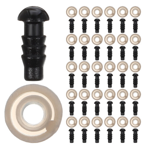 1200Sets Black Plastic Craft Eyes for Stuffed Animals Puppet Making 2