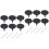 2 Sets Cake Insert Cards Baby Cupcake Decor Assorted Colors 4