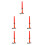 5Pcs Orange Plastic Safety Wands with LED Light Portable for Party Use 9